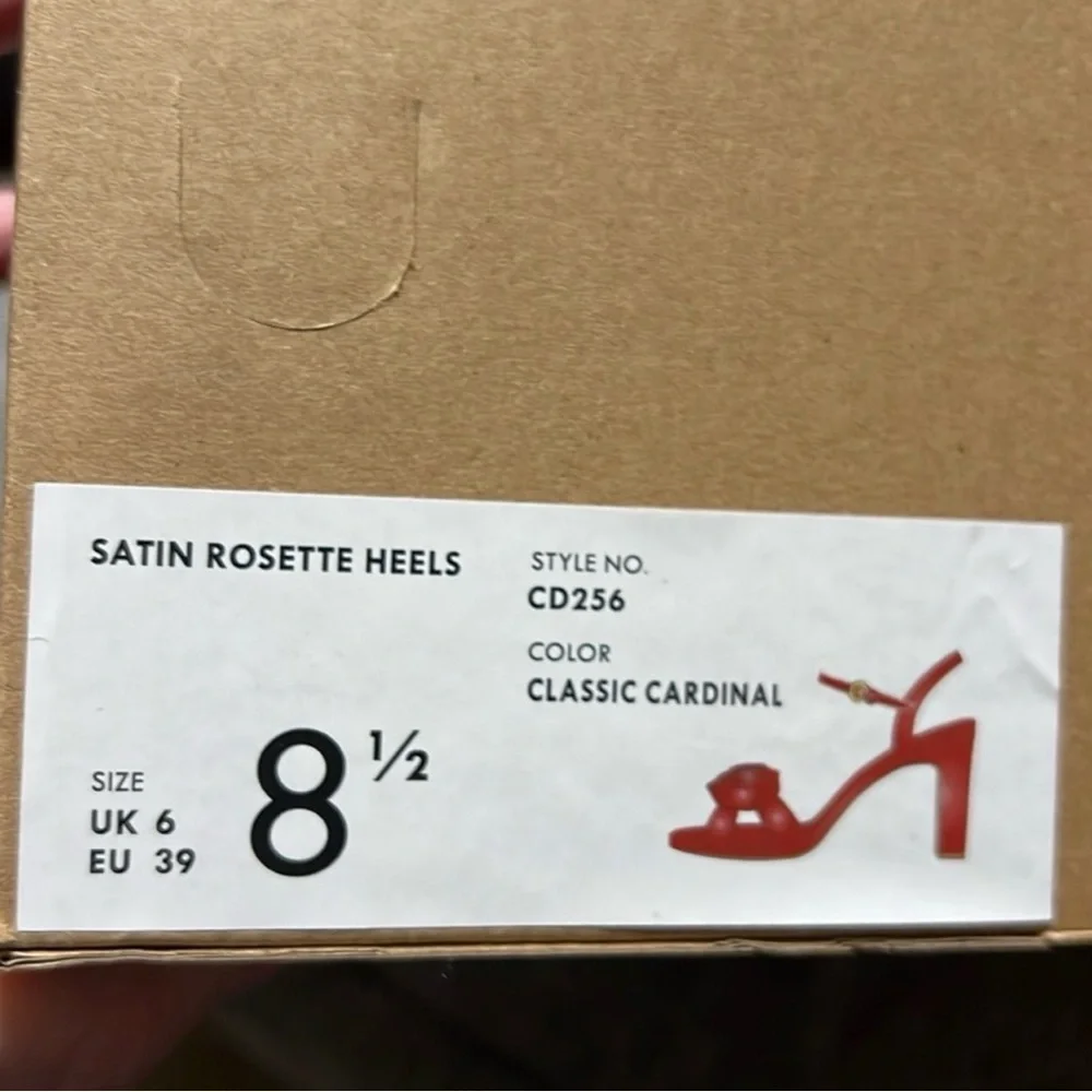 NWT J Crew Satin Rosette Heels